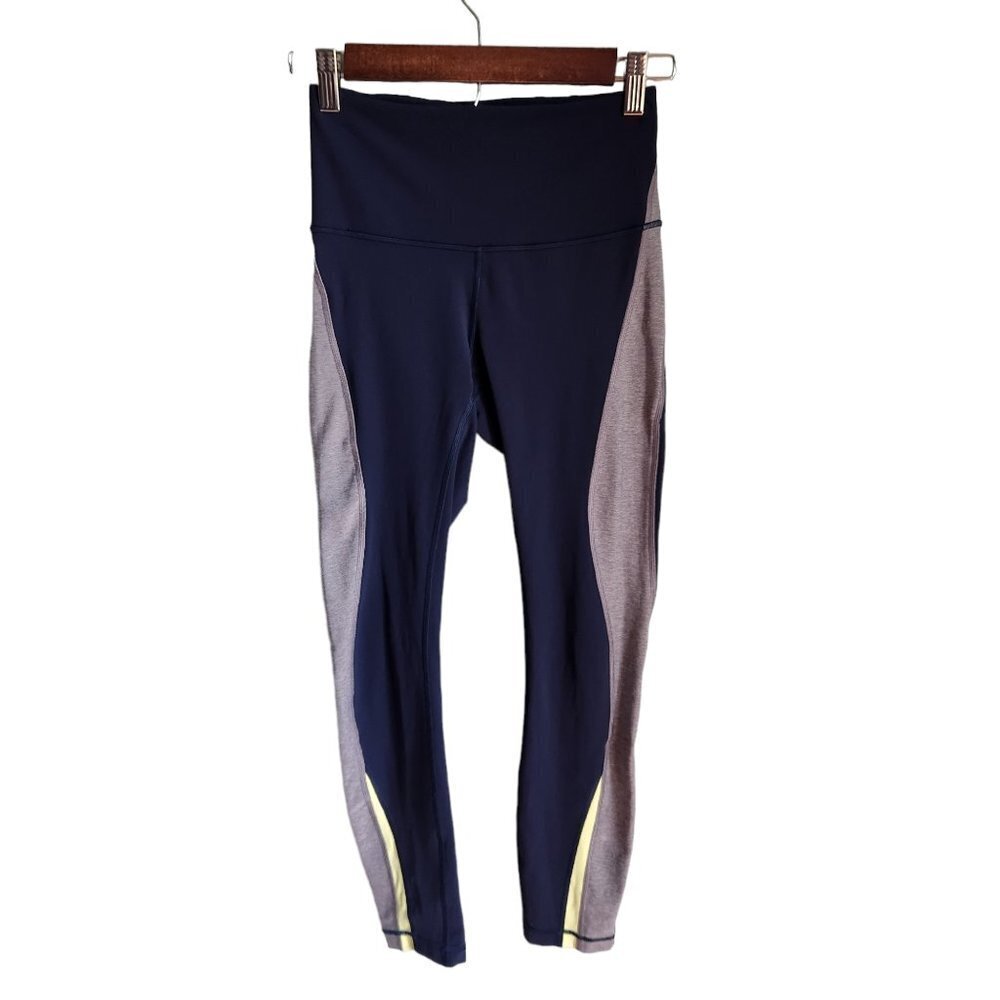 Lululemon Pants Women's 4 Blue Kick Serve Sweat Tight 25" True Navy Heathered
